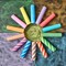 Colorations Jumbo Sidewalk Chalk - 50pc 4" x 1" Washable, Bright Colored Set for Kids - Draw on Classroom Chalkboard or Outdoor Playground - Bulk Supplies